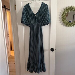 World Market blue Striped Maxi Dress